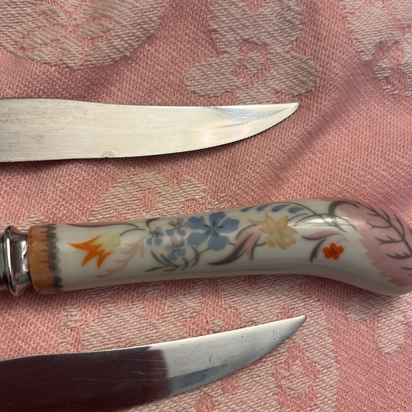 Rare Set Regent Sheffield Forever Sharp Steak Knives Porcelain Handles Set Of 6 - Picture 7 of 7